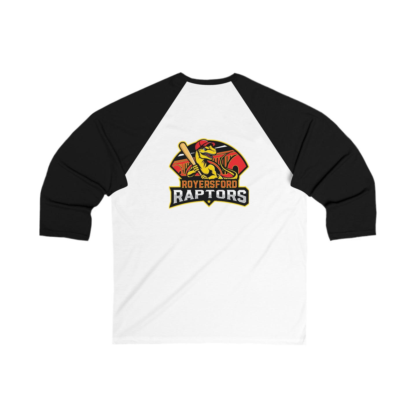 Raptors Adult Unisex 3\4 Sleeve Baseball Tee